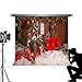 Produktbild Kate Christmas Backdrop Holzwand Hintergrund Rot Cartoon Fotostudio Requisiten X-Mas Baumschmuck Foto Hintergrund für Familie Fotografie Studio 7x5ft/2.2x1.5m