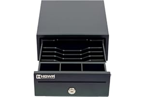 HDWR HD-KER20 Tiroir-Caisse, Petit, Acier épais, Tiroir-Caisse Manuel Compartiments 3 Billets 5 Pièces, Compartiment à Monnaie Amovible, Ouverture à Clé, Compartiment à Monnaie Extractible