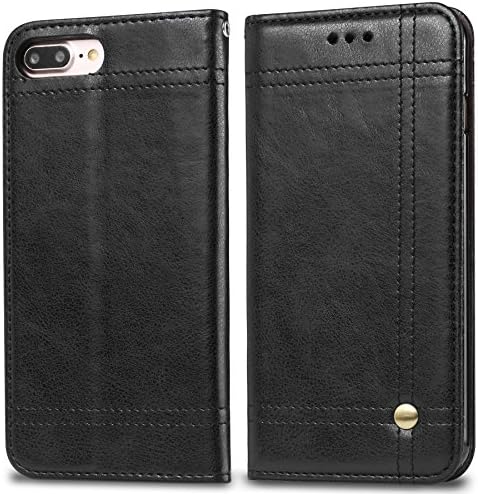 iPhone 8 Wallet Case,iPhone 7 Leather Case,Credit Card Case Flip Leather Case With Kickstand Card Slots Magnetic Closure Protective Case For iPhone 7/iPhone 8 (Black)