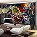 Produktbild FANGXUEPING Avengers Foto Tapete Custom 3D Tapete Für Wände Hulk Iron Mann Captain America Wandbild Junge Schlafzimmer Wohnzimmer Designer Breite350cm * Höhe250cm pro