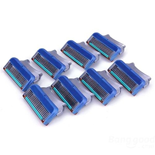 Tonsee 8x Man Shaving Razor Refills Cartridge Blade 5 layer for Gillette Fusion