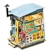 Produktbild TKFY Moderne gemütliche Hütte aus Holz Gebäude Puzzle 3D Mini Puppe Raum Puzzle TV Verbandskasten Aufbewahrungsbox Papiertüte Axt vergossene Schornsteine
