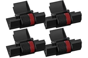 UYUYong 4Pcs Ribbon Ink Roller ABS POM Material for IR-40T IR40 Cash CASIO FR2650A/2650TB CANON 120 Register Calculator Printer Ribbon Roller-Black/Red