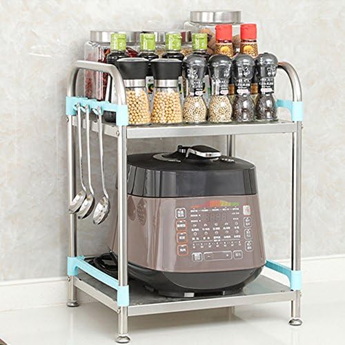 Kitchen Storage Rack / Seasoning Rack / Microwave Storage Rack / Stainless Steel Storage Rack ( Size : 40*35*53CM )