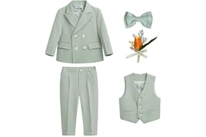 YAOTT Ragazzo Set di Vestiti Abito da Gentiluomo Stile Britannico Pantaloni da Giacca da Smoking per Battesimo da Matrimonio Abito Formale di Compleanno Festa in Costume