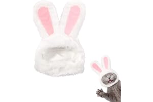 DIYDEC Cute Costume Bunny Rabbit Hat with Ears for Cats & Small Dogs Party Costume Easter Pet Accessory Headwear