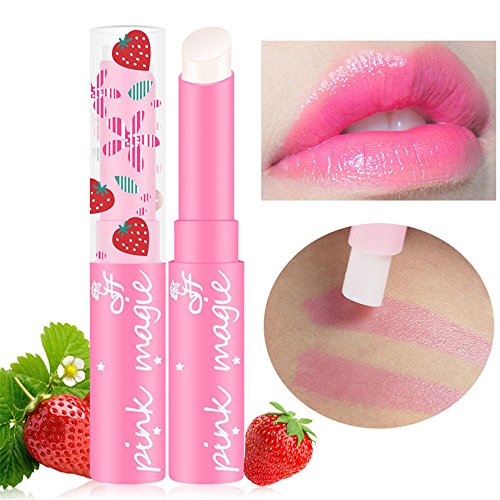Preisvergleich Produktbild Transwen Lippenstift, Magische Erdbeertemperatur-ändernde Farblippenstift-Feuchtigkeitscreme-Ba... wasserdicht Lippenstift Make up Lipgloss (Rosa)