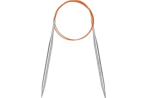 ‎COOPAY Coopay Rundstricknadeln 6,0mm, Stricknadeln Rundstricknadel 80cm aus Edelstahl mit Flexiblem Kabel, feste Metall-Rundstricknadel für Dicke & Feine Wolle Stricken Socken, Pullover, Handschuhe, Schal