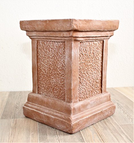 Säule in Terrakotta, Deko Sockel für Haus und Garten, Stein Podest für Figuren, frostsichere Empore für Statuen - 2