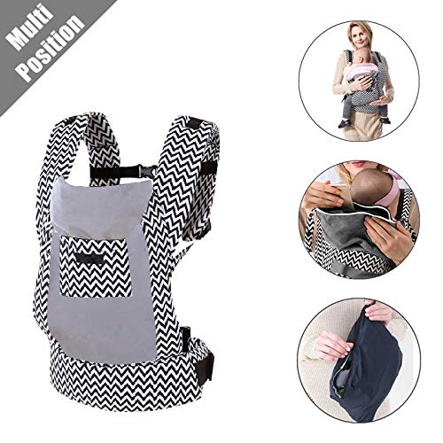 Portabebés LEHOO Parte delantera y trasera, portabebés ergonómico 360 ° para recién nacido, portabebés de posiciones múltiples para bebés, bebés, niños pequeños, regalo de baby shower (Gray)