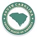 Produktbild 2 x South Carolina USA vinyl Aufkleber Aufkleber Laptop Auto Reise Gepäck Label Tag # 9448 - 15cm/150mm Wide