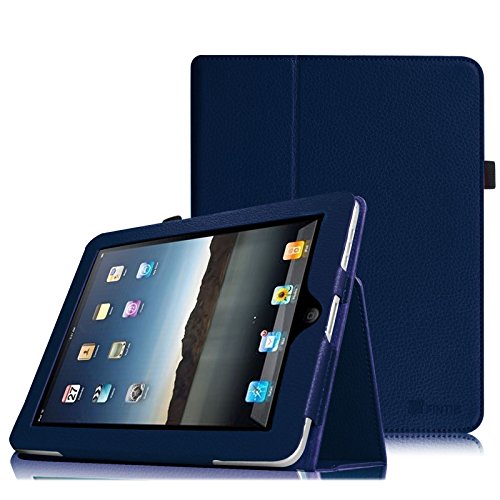 Fintie Apple iPad 1 Hülle Case Schutzhülle Etui Tasche - Folio Slim Fit Ständer Kunstleder Smart Cover mit Stylus Loop für iPad 1st Generation, Marineblau