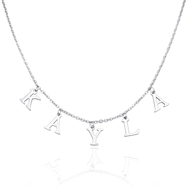Collana Con Lettera "Eras" Per Fan - Ciondolo Ispirato A Canzoni E Album, In Acciaio Inox E Rame, Catena 45cm, Argento