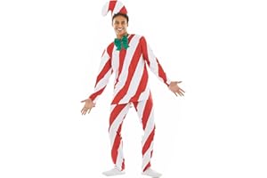 Fun Shack Disfraz Bastones De Caramelo Adulto, Disfraz Caramelo Adulto, Disfraz Caramelo Hombre, Traje Caramelo Hombre, Traje Caramelo Adulto, Disfraz Navidad Hombre Talla M