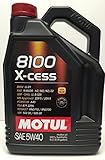 aceite 5w40 mobil . Motul 102870 - Aceite de motor 8100 X-cess (5W40, 5L)