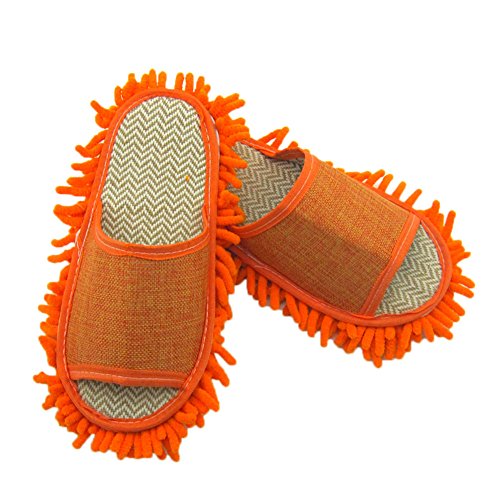 Moolecole scarpe mocio in microfibra mop pulizia pantofole staccabile donne con strumento di pulizia UK Size 3.5/6
