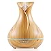 Produktbild NEXGADGET 400ml Aroma Diffuser Holzmaserung Luftbefeuchter mit Ultraschall Humidifier Duftzerstäuber Humidifier Aromatherapie Diffusor 7 Farben LED Licht Tragbarer für Babies Haus Yoga Büro usw