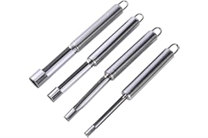 EBHO 4 Pezzi Togli Torsolo Mela,Detorsolatore di Biancospino,Professionale Levatorsoli con Impugnatura Morbida Manico in Acciaio Inox,Taglia Mela,Lavabile in Lavastoviglie