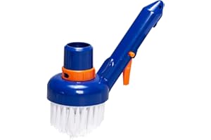 ORRDIFFI Poolbürste Ecken Eckbürste Poolbürste Beckenbürste Eckbürste mit Sauganschluss, Aufnahme für Teleskopstange Ersatzbürstenköpfe Abnehmbaren Bürstenköpfen