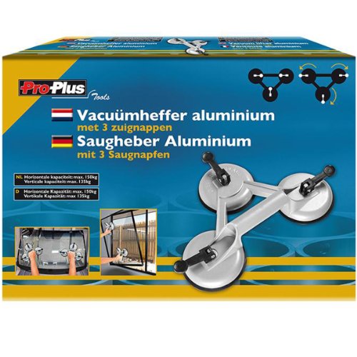 2x Saugheber Aluminium mit 3 Saugnäpfen - 2