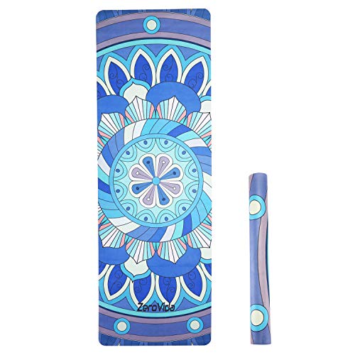 ZEROVIDA Yoga Mat Colchoneta de Yoga 1.5mm Caucho Natural 100% con Gamuza Ecológica Esterilla de Yoga Profesional Lujoso Antideslizante para Hot Yoga Pilates Bikram Ashtanga Gimnasia Fitness