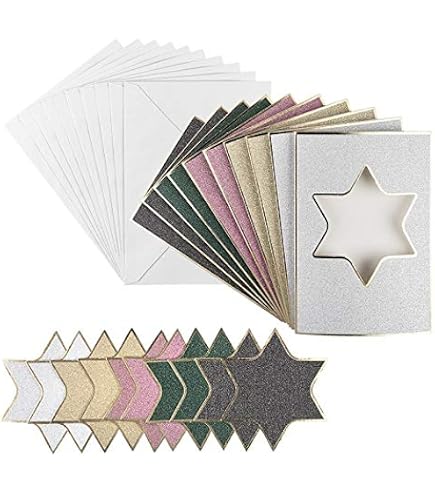 Ideen mit Herz Biglietti di auguri di lusso in cartoncino perlato, con incisione, 5 pezzi, 16 x 16 cm, con inserto e busta, di alta qualità, ideali