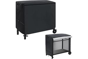 YUJHON Outdoor Prep Table Cover for Keter Unity Small Portable Table Storage Cabinet,Waterproof Patio Table Cover Garden BBQ Cart Cover 420D(100x80x60cm)