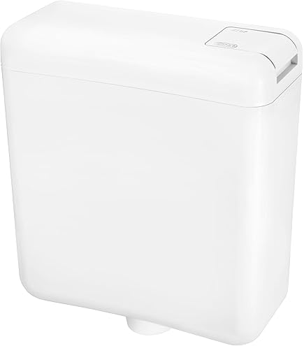 Delta WC-Spülkasten-Set, 2 Stück – 3/9 Liter Doppelspülung, Weiß, Ultraflach, Für Wandmontage