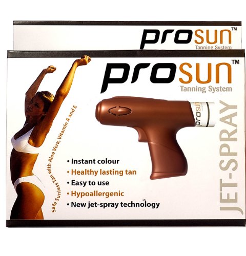 Pro Sun Self Tanning Kit - Use anywhere Jet-Spray, lasts up to 7 days, fresh citrus fragrance, safe and healthy