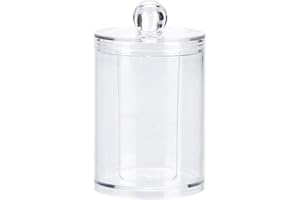 WEIYIROTY Acrylic Cotton Pad Holder Swabs Box, Swabs Dispenser Durable Cotton Pad Box, for Cotton Pads Earrings Swabs Cosmetics