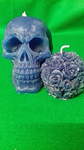 Blue Candle Skull &amp; Rose Ball Set
