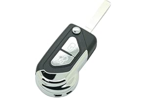 BROVACS Coque de clé de rechange compatible avec Citroën DS3 C3 2 boutons VA2 lame entrée sans clé à distance Flip Key Case PG321