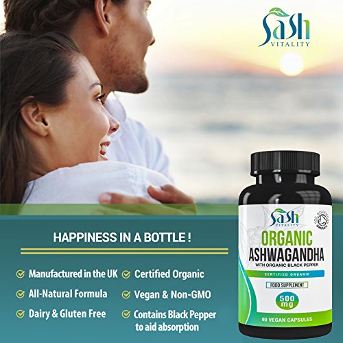 Organic Ashwaghanda 500mg KSM-66 | Premium 500mg KSM66 Root Extract Ashwangandha | 90 Vegan Capsules with Black Pepper | Natural Ayurveda Herbal Supplement | Organic & Vegan Certified | UK Made - Image 3