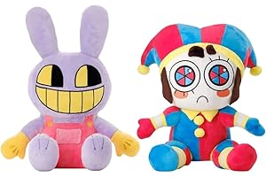 Dlishka The Amazing Digital Circus plush, Cute Pomni and Jax comic game peripherals, Christmas or birthday gifts for children and adults. (Pomni+Jax)