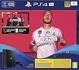 Sony PlayStation 4 Pro 1 To + FIFA 20 + PS Plus 14 Jours, 1 Manette Sans Fil Dualshock 4 V2, Châssis G, Noir (Jet Black), Art : 9979609