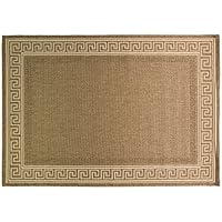Flair Rugs Florence Lorenzo Alfombra de Suelo Griego Clave Frontera, Polipropileno, Natural, 80 cm x 150 cm