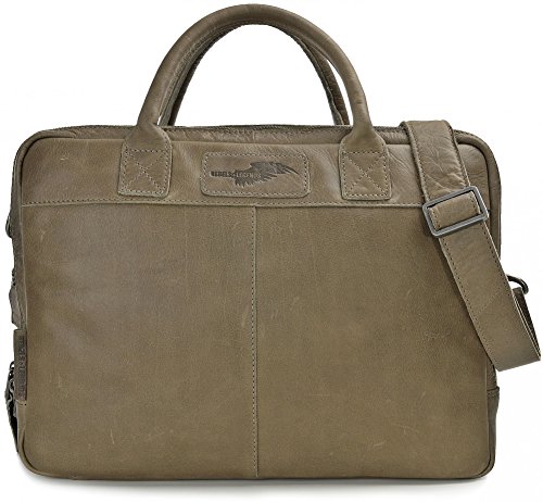 REBELS & LEGENDS, Leder Unisex Aktentaschen, Umhängetaschen, Henkeltaschen, 38,5 x 28 x 9,5 cm (B x H x T)
