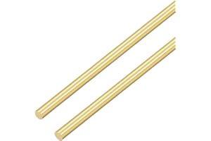 VictorsHome 10mm x 300mm Brass Rods, Round Solid Shaft Lathe Bar for DIY Crafts RC Aircraft Model Car 2pcs