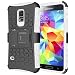 Produktbild Galaxy S5 Mini Schutzhülle,iDoer Silikon TPU Hülle Schutz Handy Stoßfest Drop Resistance Hüllen Etui Hybrid Handyhülle Das Bumper S5 Case für Samsung Galaxy S5 Mini mit Ständer - Weiß