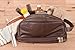 Genuine Leather Dopp Kit Shaving Accessory Toiletry Travel Wash Bag for Men (Vintage Brown)