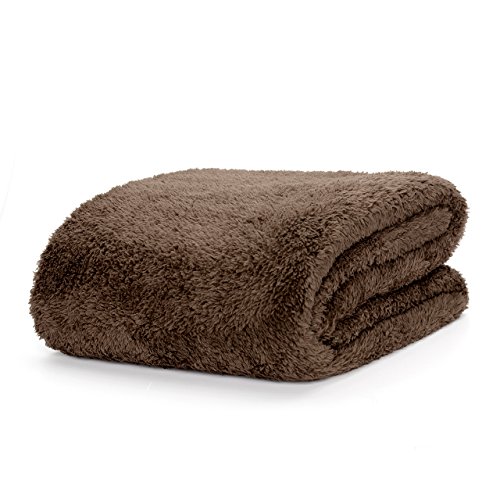 Genuine Snug Rug Luxury Decke Sherpa Werfen Warm Fleece Decke – Schokolade - 2