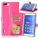Produktbild Nancen Huawei Honor 6 Plus (5,5 Zoll) Lederhülle Neu Style Acht Farbe Weich PU Flip Case Ledertasche / Schutz Etui, Einfach Vintage Kollektion Karten Slot Foto Wallet Hülle Handy Tasche Zubehör