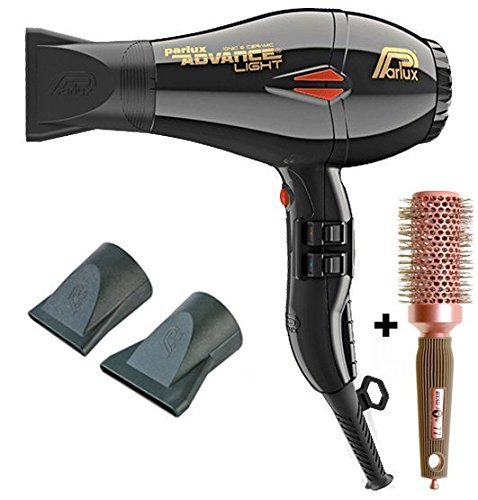 Parlux Advance Light Ionic and Ceramic Hair Dryer - Black + Free Brush by Parlux