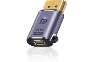 Maxhood Displayport to Mini Displayport Adapter 8K, Displayport Male to Mini Displayport Female Adapter, DP 1.4V to Mini DP Adapter, Mini Displayport 1.2 Adapter for PC, Surface Pro, Monitor, 1pcs