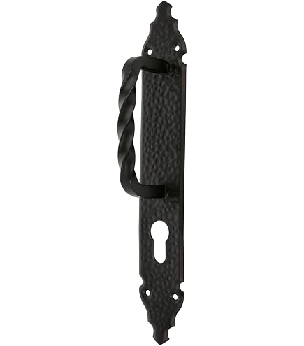 Amig Set Maniglie Con Placca Liscia 280x45 Mm, Foro Chiave A 85 Mm, Acciaio E Zamak Effetto Pelle