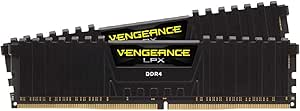 Corsair CMK16GX4M2B3200C16 Vengeance LPX 16 GB (2 x 8 GB) DDR4 3200 MHz C16 XMP 2.0 High Performance Desktop Memory Kit, Black