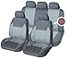 Price comparison product image XtremeAuto® Mayfair Premium Warm Grey with enhanced soft padding Full Set of Car Seat Covers Includes XtremeAuto Sticker