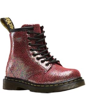 Dr. Martens Brooklee Pink Sparkly Leather Infant Ankle Boots