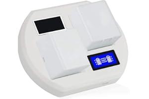 VBESTLIFE Chargeur Rapide de Batterie, Chargeur Rapide de Batterie USB pour caméra vidéo pour Arlo Pro 2/Pro/Marche Light Battery Dual LCD Smart Base