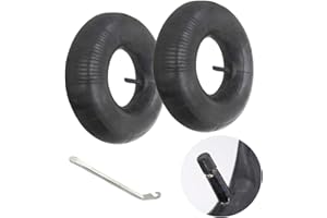 HOMO TRENDS 2 Pièces 3.50/4.00-6 Chambre a Air Inner Tube Pneu Roue 3.50/4.00-6 Innertube Brouette Rubber Valve 6